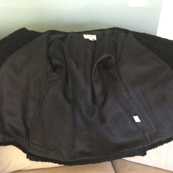 Talbots faux Persian lamb.Black size M Petite.Black jacket - Picture 7 of 16